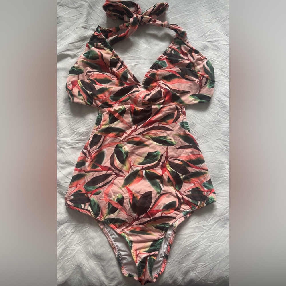 Salinas Floral Leaf Print Swimsuit
